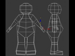 fat faceless human like doll character 3D Model