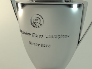 european champions league cup Modello 3D