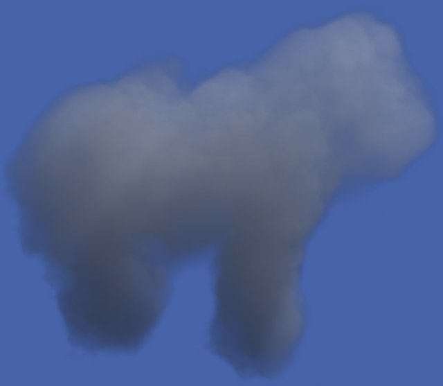 horse cloud cutout CG Textures .c4d .max .obj .3ds .fbx .stl .blend 