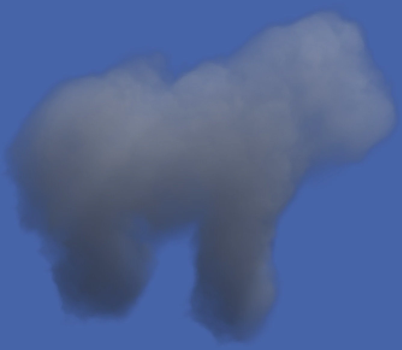 horse cloud cutout CG Textures .c4d .max .obj .3ds .fbx .stl .blend 