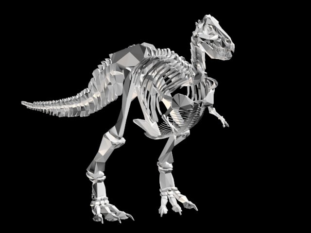 dinosaur skeleton 3D Model .c4d .max .obj .3ds .fbx .stl .blend 