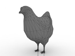 hen 3D मॉडल