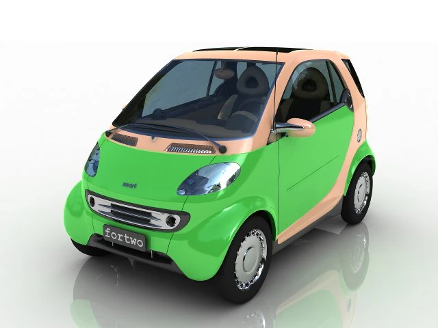 smart fortwo 3D Model .c4d .max .obj .3ds .fbx .stl .blend