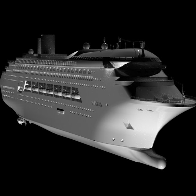 big cruise liner 3D Model .c4d .max .obj .3ds .fbx .stl .blend 
