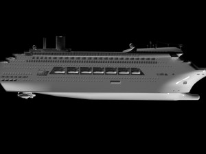 big cruise liner 3D Model