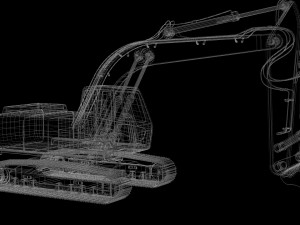 excavator digger Modello 3D