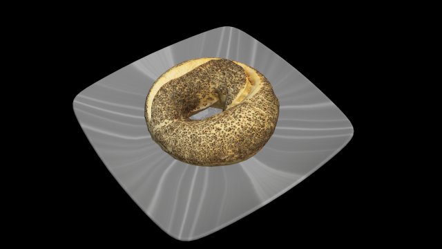 bun with sprinkle Modelo 3D .c4d .max .obj .3ds .fbx .stl .blend 