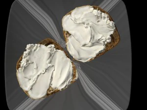 bread with cottage cheese 3D Model