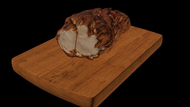 baked pork 3D मॉडल .c4d .max .obj .3ds .fbx .stl .blend 