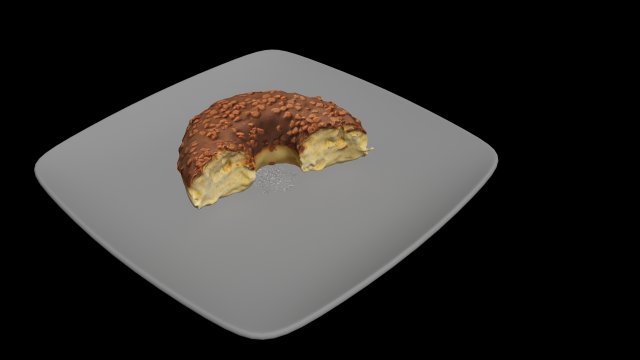 baked chicken with chocolate 3D 模型 .c4d .max .obj .3ds .fbx .stl .blend 