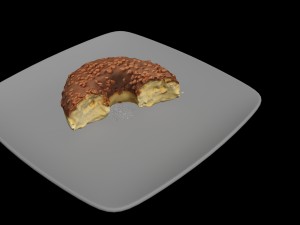 baked chicken with chocolate Model 3D