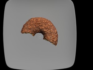 baked chicken with chocolate 3D 模型