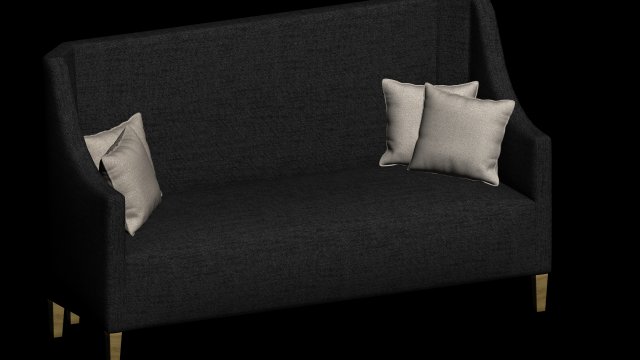 sofa with high back 3D Model .c4d .max .obj .3ds .fbx .stl .blend 