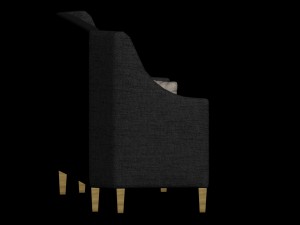 sofa with high back 3D Model