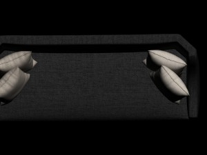 sofa with high back 3D Model