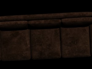 leather triple sofa Model 3D