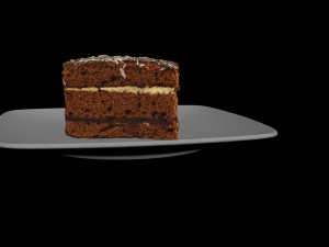 a piece of chocolate cake Modelo 3D