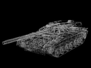 tank t-100 3D 模型