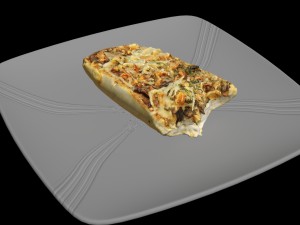 open sandwich Model 3D