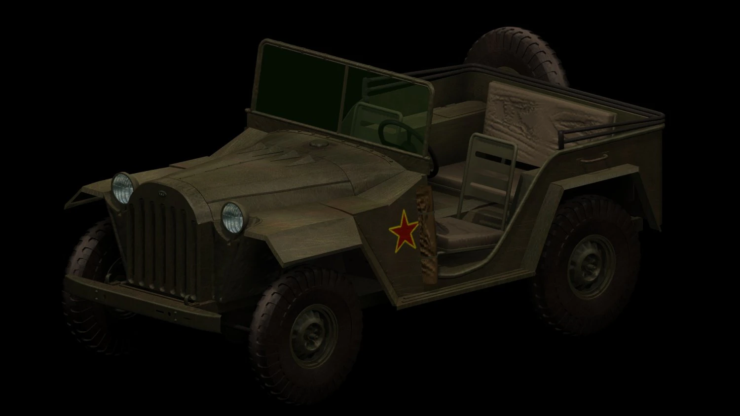 gaz 67 3D Model .c4d .max .obj .3ds .fbx .stl .blend 