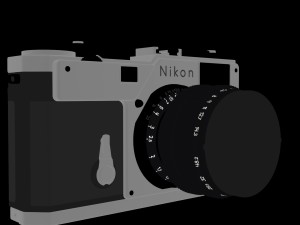 film vintage camera nikon s3 yr 2000 3D Model