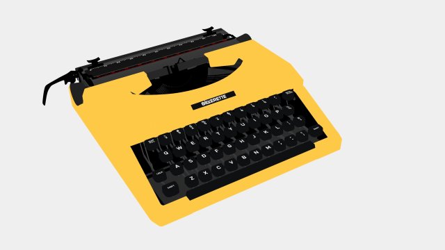 typewriter silver reed Modelo 3D .c4d .max .obj .3ds .fbx .stl .blend 