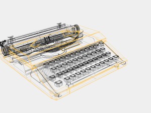 typewriter silver reed Modelo 3D