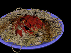 pasta with tomato sauce 3Dモデル