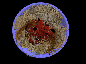 pasta with tomato sauce Modèle 3D
