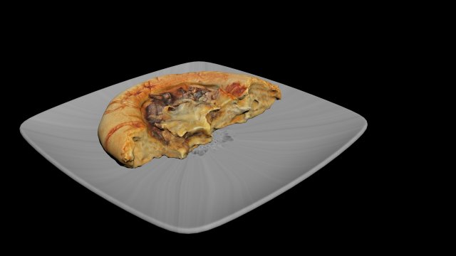 half round pie 3D Model .c4d .max .obj .3ds .fbx .stl .blend 