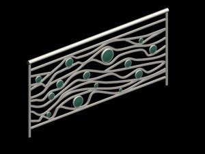 ocean wave railling Model 3D