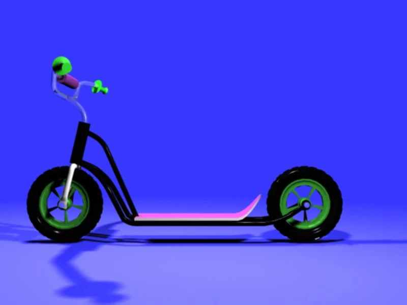 scooter 3D Model .c4d .max .obj .3ds .fbx .stl .blend