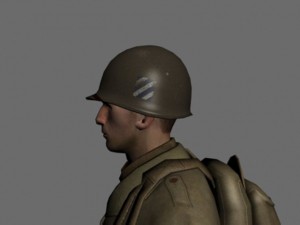 wwii american soldier 3D Model