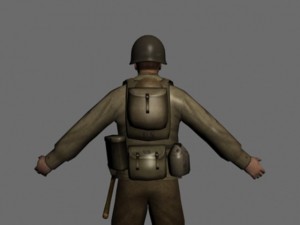 wwii american soldier 3D Model
