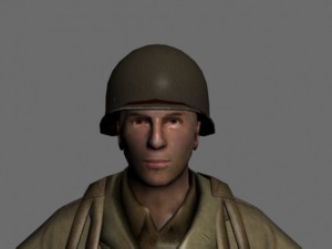 wwii american soldier 3D Model