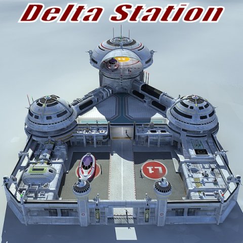 delta station Modèle 3D .c4d .max .obj .3ds .fbx .stl .blend 