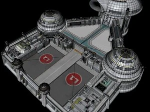 stazione delta Modello 3D