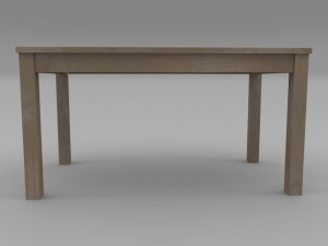 table and chair set  wood and slate 3D 模型