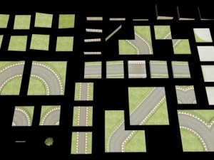 race track construction kit 3D Model