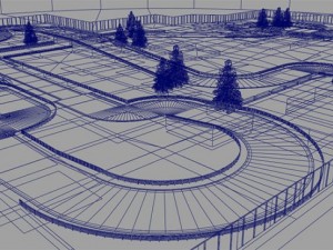race track construction kit 3D Модель