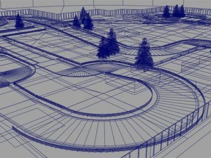 race track construction kit 3D Model