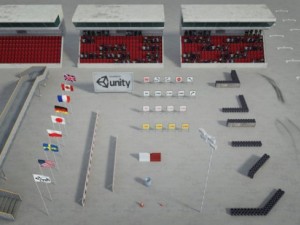 race track construction kit addon pack a 3D Модель