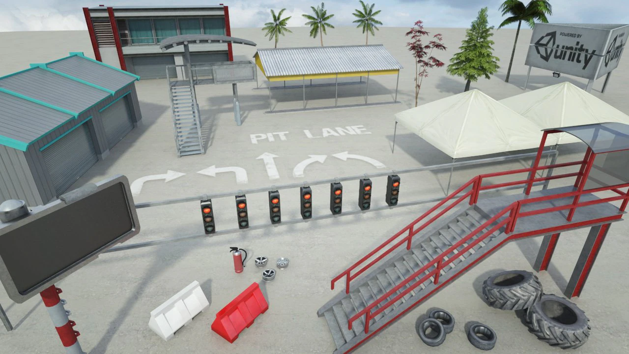 race track construction kit addon pack b 3D Model .c4d .max .obj .3ds .fbx .stl .blend 