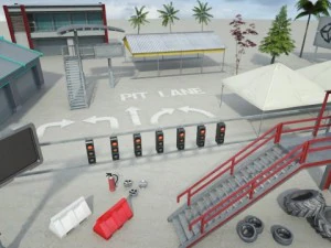 pacchetto aggiuntivo del kit di costruzione della pista da corsa b Modello 3D