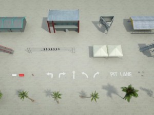 race track construction kit addon pack b 3D 모델