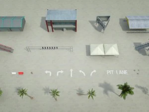 race track construction kit addon pack b 3D Model