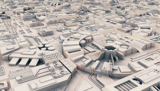 scifi landscape construction kit 3D Model .c4d .max .obj .3ds .fbx .stl .blend 