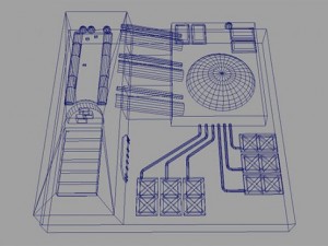 scifi landscape construction kit 3D Model