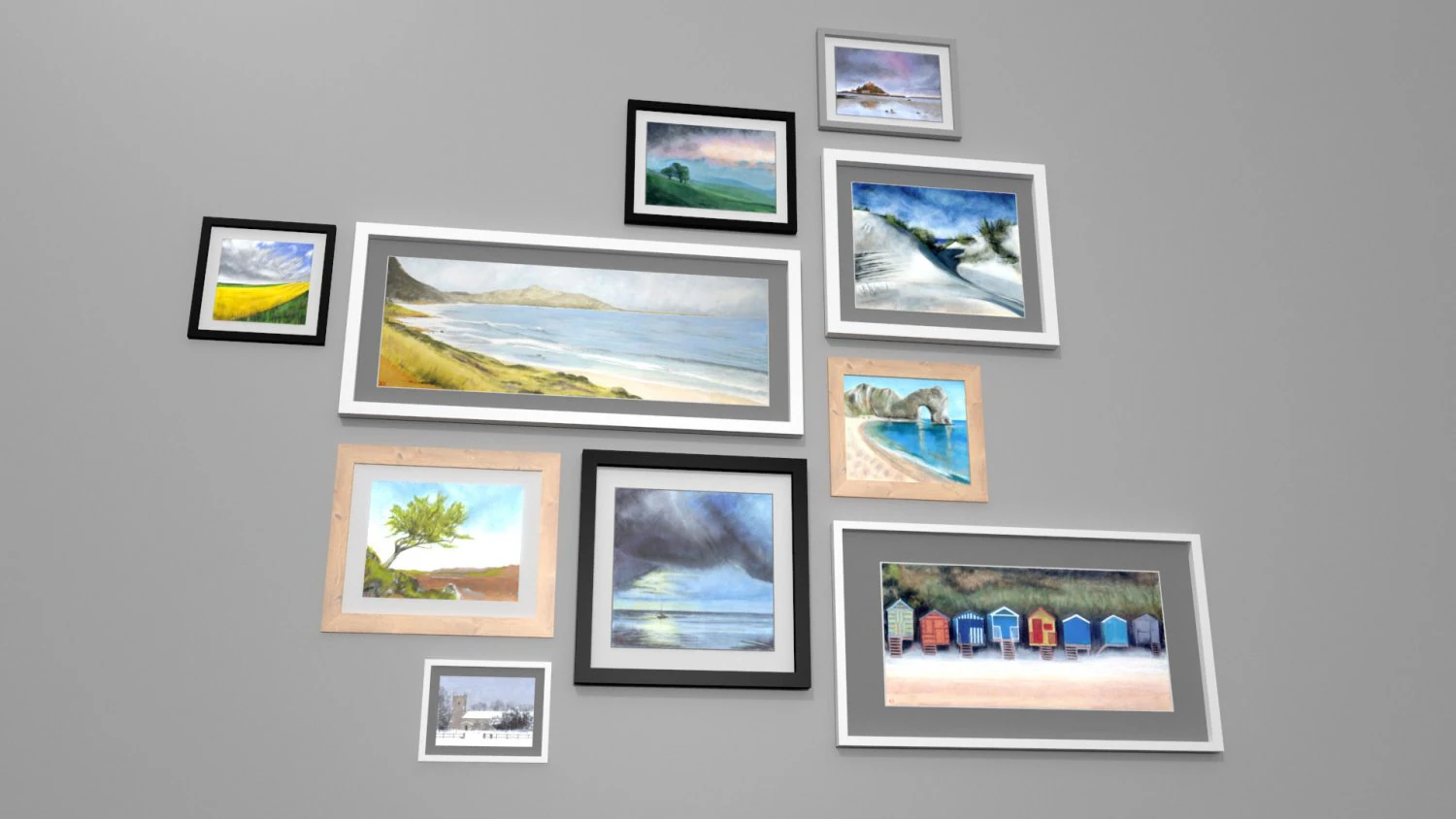 picture frames and paintings 3D Model .c4d .max .obj .3ds .fbx .stl .blend