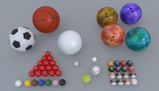 ball sports pack Modelo 3D .c4d .max .obj .3ds .fbx .stl .blend 